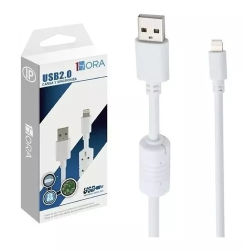 Cable blanco 1hora Micro Ip a Usb 2.0 Uso Rudo 1.5 mts Rapida Cab075-b 2.1 A